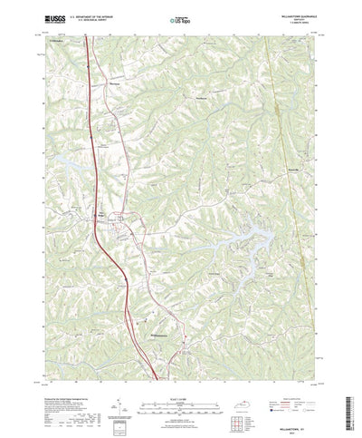 United States Geological Survey Williamstown, KY (2022, 24000-Scale) digital map