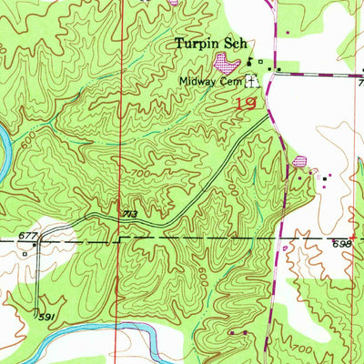 United States Geological Survey Williamstown, MO (1950, 24000-Scale) digital map