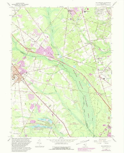 United States Geological Survey Williamstown, NJ (1966, 24000-Scale) digital map