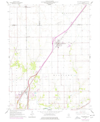 United States Geological Survey Williamsville, IL (1966, 24000-Scale) digital map