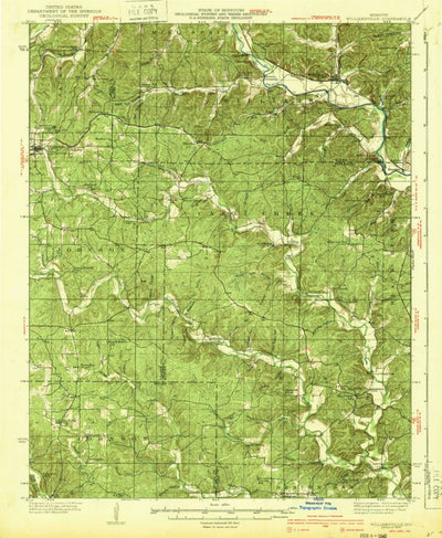 United States Geological Survey Williamsville, MO (1940, 62500-Scale) digital map