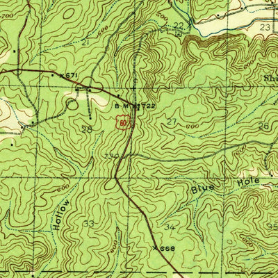 United States Geological Survey Williamsville, MO (1940, 62500-Scale) digital map