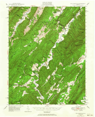 United States Geological Survey Williamsville, VA (1946, 62500-Scale) digital map