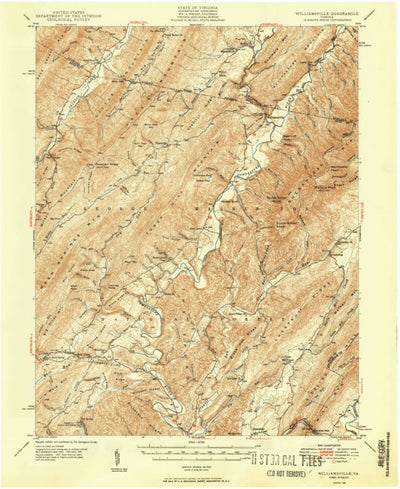 United States Geological Survey Williamsville, VA (1949, 62500-Scale) digital map