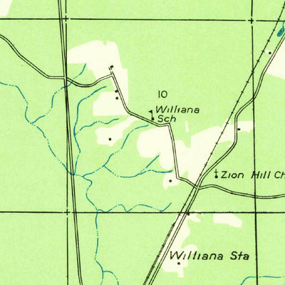 United States Geological Survey Williana, LA (1932, 31680-Scale) digital map