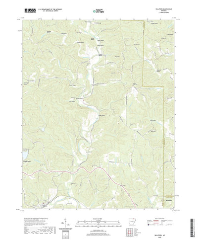 United States Geological Survey Williford, AR (2020, 24000-Scale) digital map