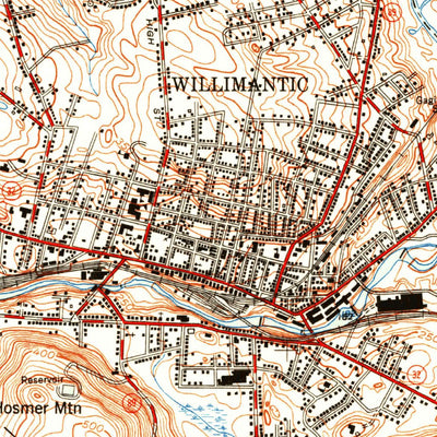 United States Geological Survey Willimantic, CT (1953, 31680-Scale) digital map