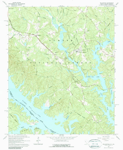 United States Geological Survey Willington, SC-GA (1964, 24000-Scale) digital map