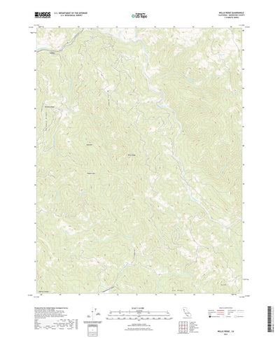 United States Geological Survey Willis Ridge, CA (2021, 24000-Scale) digital map