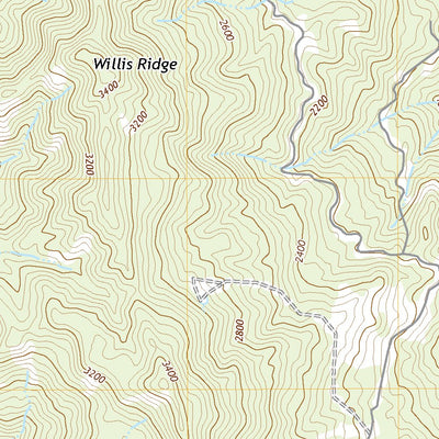 United States Geological Survey Willis Ridge, CA (2021, 24000-Scale) digital map