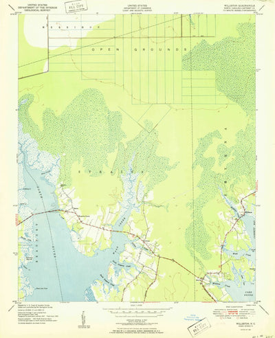United States Geological Survey Williston, NC (1951, 24000-Scale) digital map