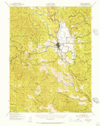 United States Geological Survey Willits, CA (1942, 62500-Scale) digital map