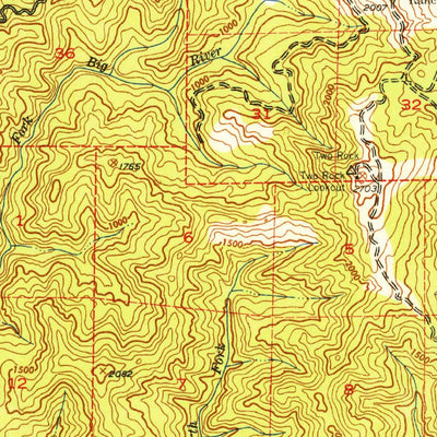 United States Geological Survey Willits, CA (1942, 62500-Scale) digital map