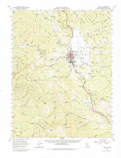 United States Geological Survey Willits, CA (1961, 62500-Scale) digital map