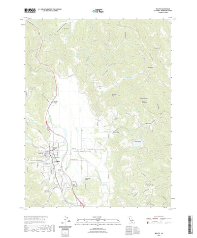 United States Geological Survey Willits, CA (2022, 24000-Scale) digital map