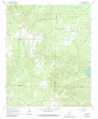 United States Geological Survey Willow, AR (1965, 24000-Scale) digital map