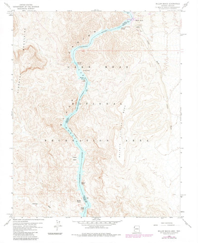 United States Geological Survey Willow Beach, AZ-NV (1959, 24000-Scale) digital map