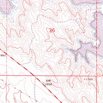 United States Geological Survey Willow Creek Butte, SD (1973, 24000-Scale) digital map
