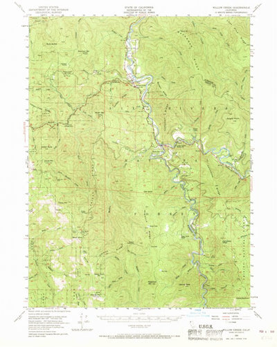 United States Geological Survey Willow Creek, CA (1952, 62500-Scale) digital map