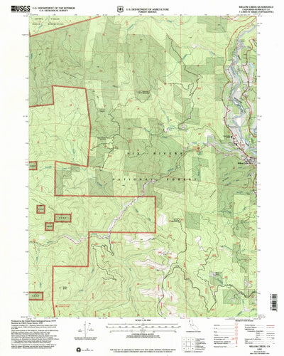 United States Geological Survey Willow Creek, CA (1997, 24000-Scale) digital map