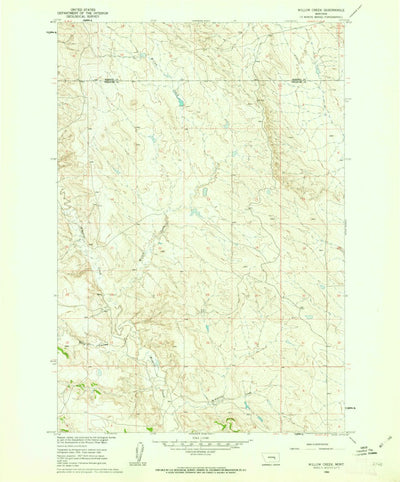 United States Geological Survey Willow Creek, MT (1960, 24000-Scale) digital map