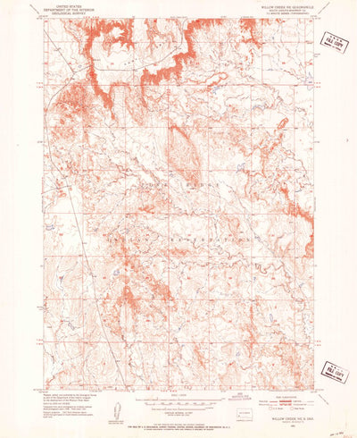 United States Geological Survey Willow Creek NE, SD (1951, 24000-Scale) digital map