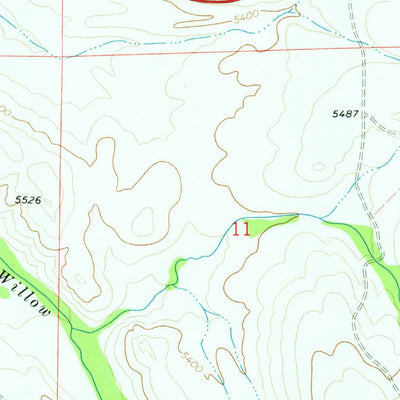 United States Geological Survey Willow Creek Reservoir, MT (1971, 24000-Scale) digital map
