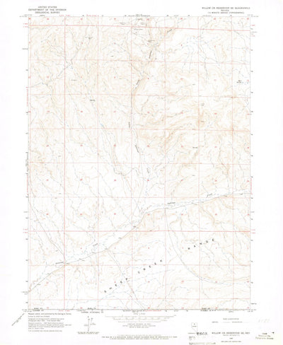 United States Geological Survey Willow Creek Reservoir SE, NV (1965, 24000-Scale) digital map