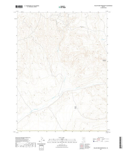 United States Geological Survey Willow Creek Reservoir SE, NV (2021, 24000-Scale) digital map