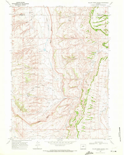 United States Geological Survey Willow Creek School, WY (1968, 24000-Scale) digital map