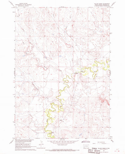 United States Geological Survey Willow Creek, SD (1967, 24000-Scale) digital map