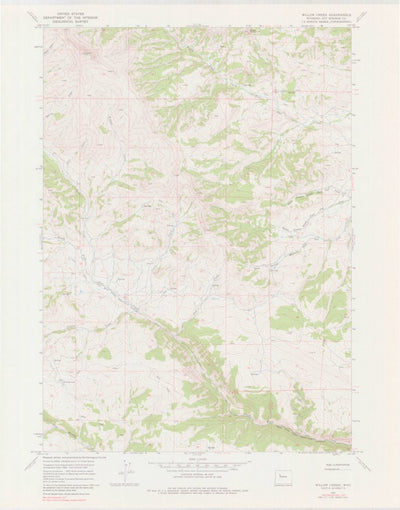 United States Geological Survey Willow Creek, WY (1967, 24000-Scale) digital map