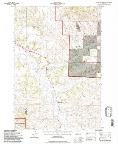United States Geological Survey Willow Crossing, MT (1995, 24000-Scale) digital map