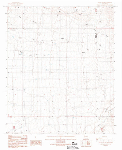 United States Geological Survey Willow Draw, NM (1990, 24000-Scale) digital map