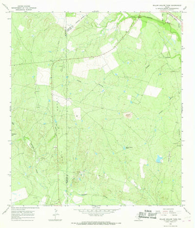 United States Geological Survey Willow Hollow Tank, TX (1965, 24000-Scale) digital map