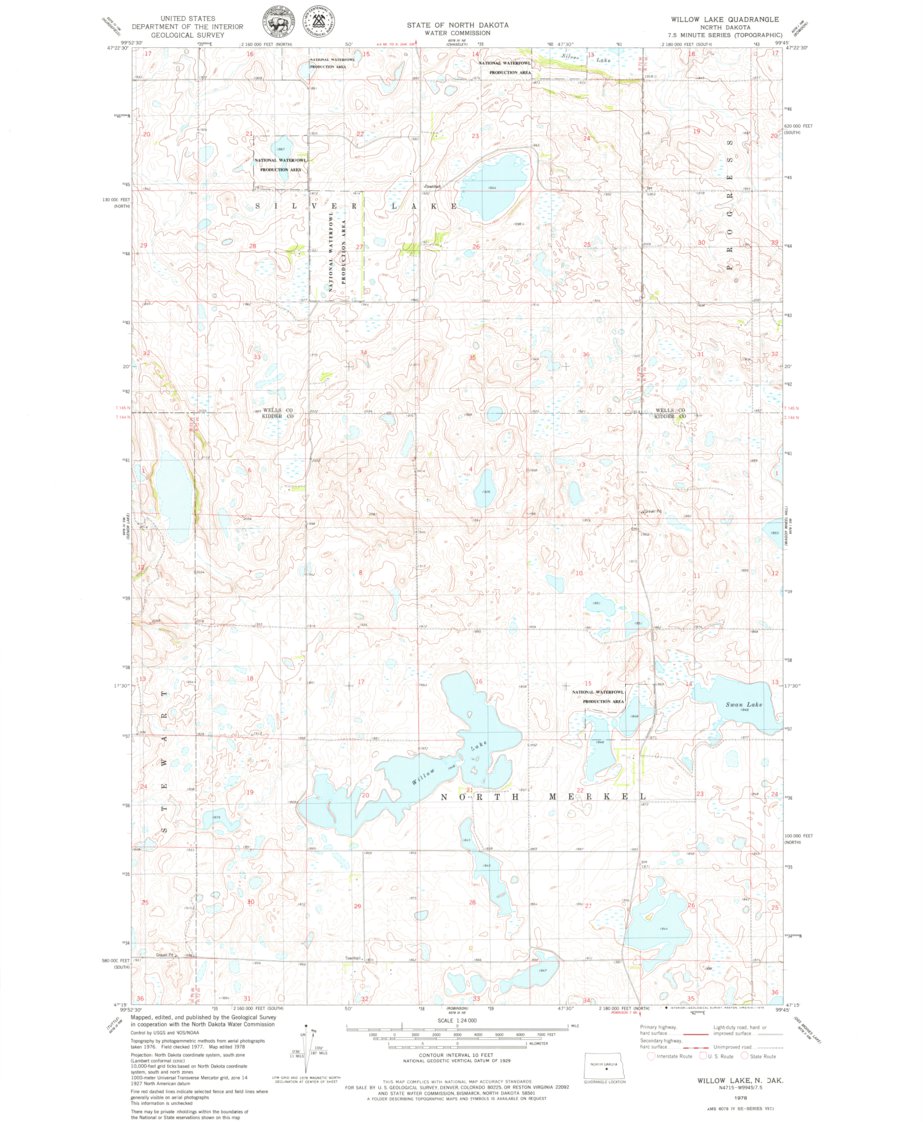 Willow Lake, ND (1978, 24000-Scale) Map by United States Geological ...