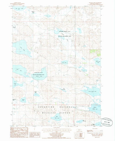 United States Geological Survey Willow Lake, NE (1985, 24000-Scale) digital map
