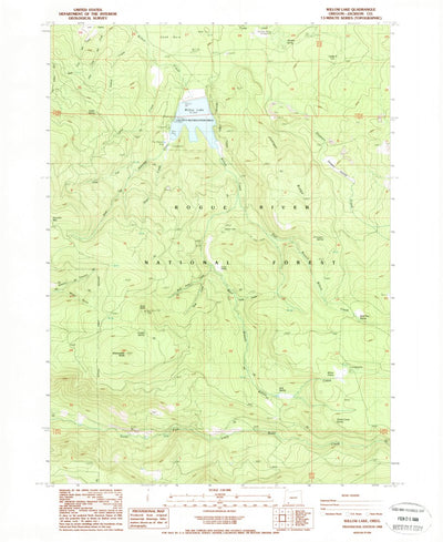United States Geological Survey Willow Lake, OR (1988, 24000-Scale) digital map