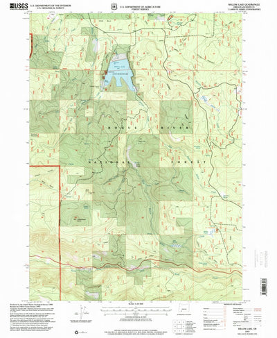 United States Geological Survey Willow Lake, OR (1997, 24000-Scale) digital map