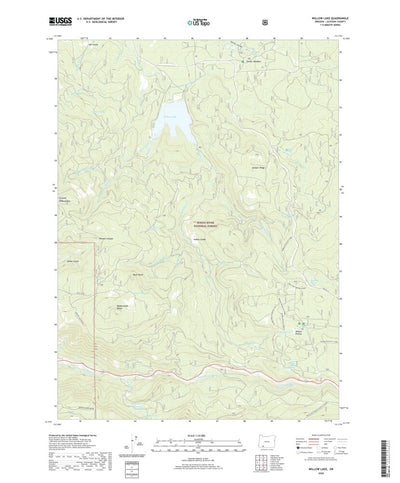 United States Geological Survey Willow Lake, OR (2020, 24000-Scale) digital map