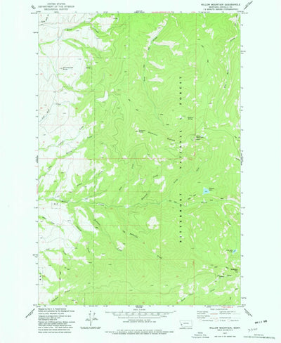 United States Geological Survey Willow Mountain, MT (1977, 24000-Scale) digital map