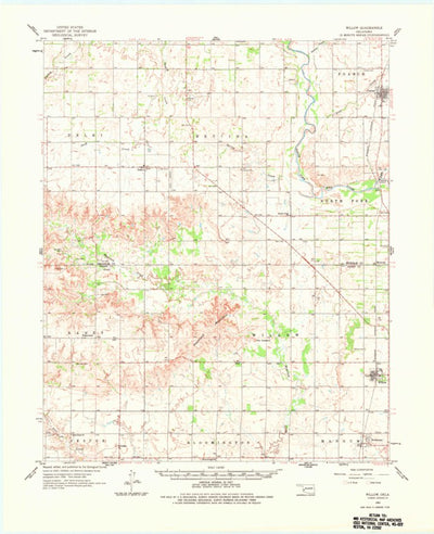 United States Geological Survey Willow, OK (1961, 62500-Scale) digital map