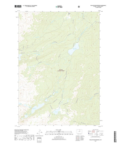 United States Geological Survey Willow Park Reservoir, WY (2017, 24000-Scale) digital map