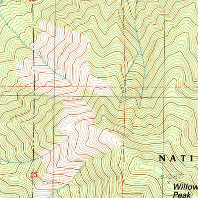 United States Geological Survey Willow Peak, NV (1984, 24000-Scale) digital map