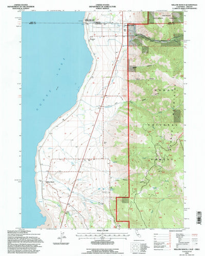 United States Geological Survey Willow Ranch, CA-OR (1993, 24000-Scale) digital map