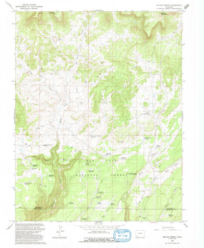 United States Geological Survey Willow Spring, CO (1993, 24000-Scale) digital map