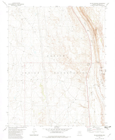 United States Geological Survey Willow Springs, AZ (1981, 24000-Scale) digital map
