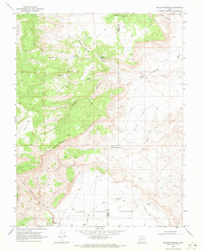 United States Geological Survey Willow Springs, UT (1968, 24000-Scale) digital map