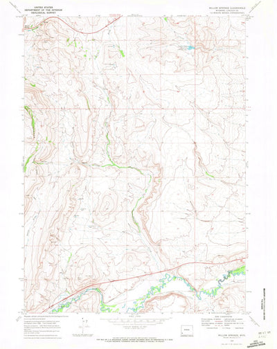 United States Geological Survey Willow Springs, WY (1969, 24000-Scale) digital map