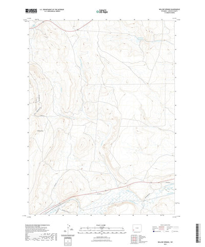 United States Geological Survey Willow Springs, WY (2021, 24000-Scale) digital map